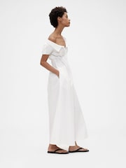 GapStudio White Poplin Maxi Shirt Dress - Image 3 of 7