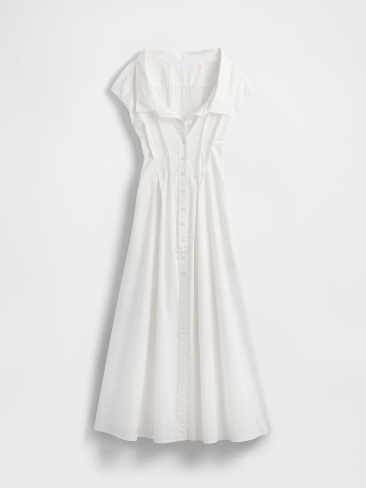 GapStudio White Poplin Maxi Shirt Dress - Image 7 of 7