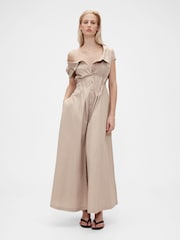 GapStudio Beige Poplin Maxi Shirt Dress - Image 1 of 7