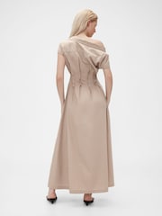 GapStudio Beige Poplin Maxi Shirt Dress - Image 2 of 7