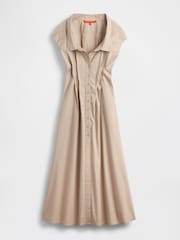 GapStudio Beige Poplin Maxi Shirt Dress - Image 7 of 7