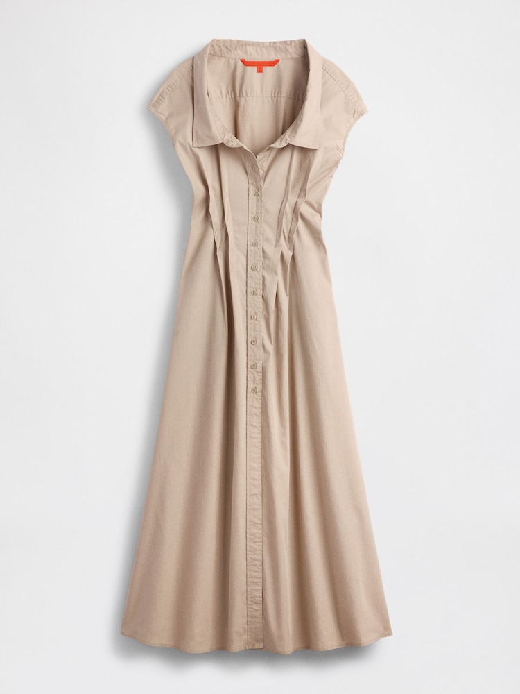 GapStudio Beige Poplin Maxi Shirt Dress - Image 7 of 7
