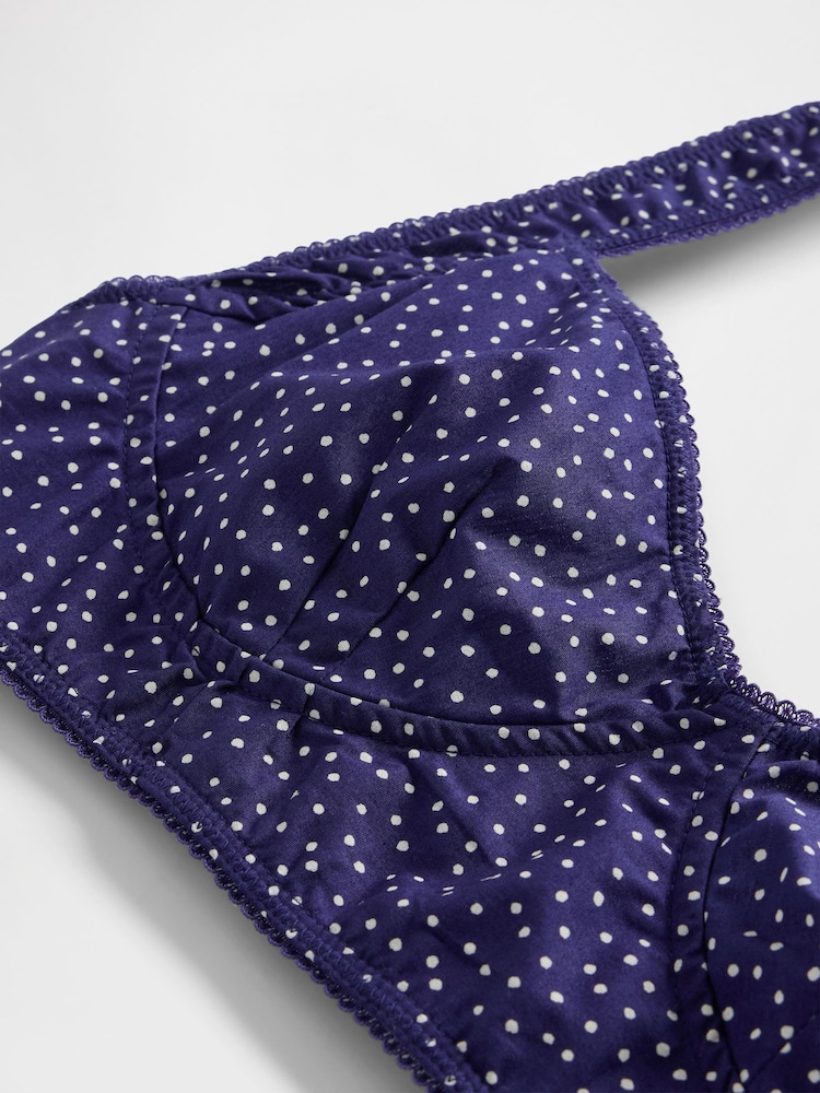 GapStudio Blue Dot Poplin Bralette - Image 7 of 7
