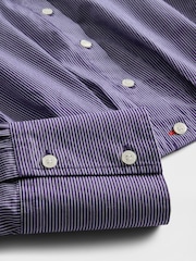 GapStudio Blue Stripe Poplin Cropped Shirt - Image 7 of 7