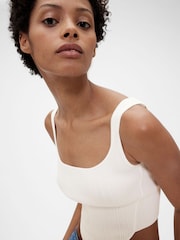 GapStudio White Knit Corset Top - Image 5 of 7