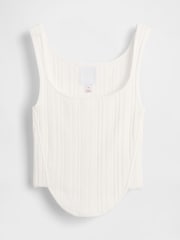 GapStudio White Knit Corset Top - Image 6 of 7