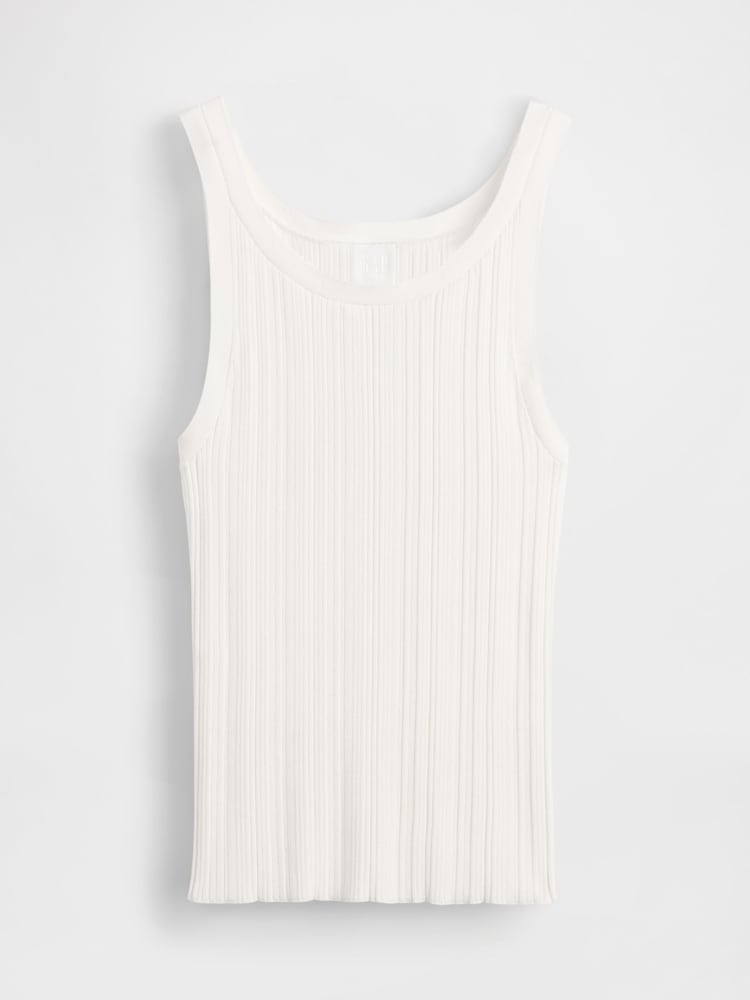GapStudio White Rib Tank Top - Image 5 of 5 GapStudio White Rib Tank Top - Image 5 of 5