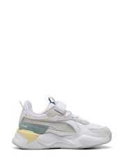 Puma White Girls RS-X Metallic Alternative Closure+ Sneakers - Image 1 of 6