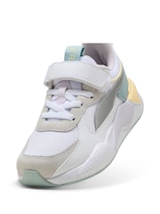 Puma White Girls RS-X Metallic Alternative Closure+ Sneakers - Image 4 of 6