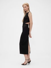 GapStudio Black Pencil Maxi Dress - Image 3 of 7
