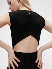GapStudio Black Pencil Maxi Dress - Image 4 of 7