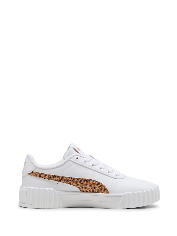 Puma White Kids Youth Carina 3.0 Animal Sneakers - Image 1 of 6