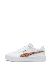 Puma White Kids Youth Carina 3.0 Animal Sneakers - Image 2 of 6