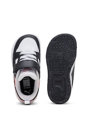 Kredasto bela - Športni copati Puma dekleta Toddlers Rebound V6 Lo - Slika 4 iz 6