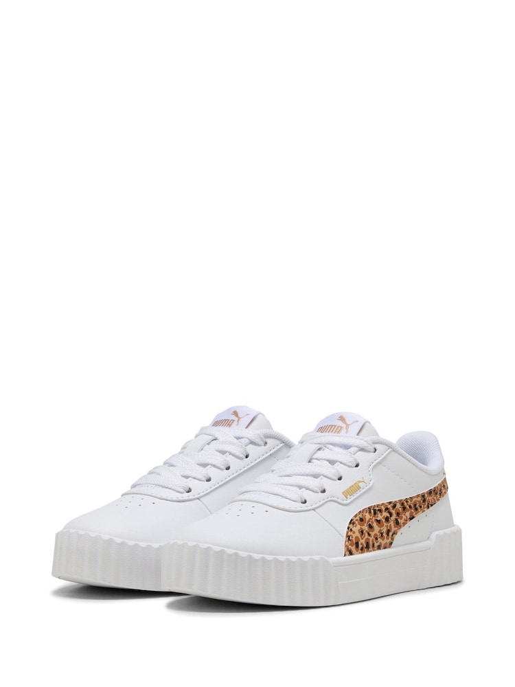Puma White Kids Carina 3.0 Animal Sneakers - Image 3 of 6
