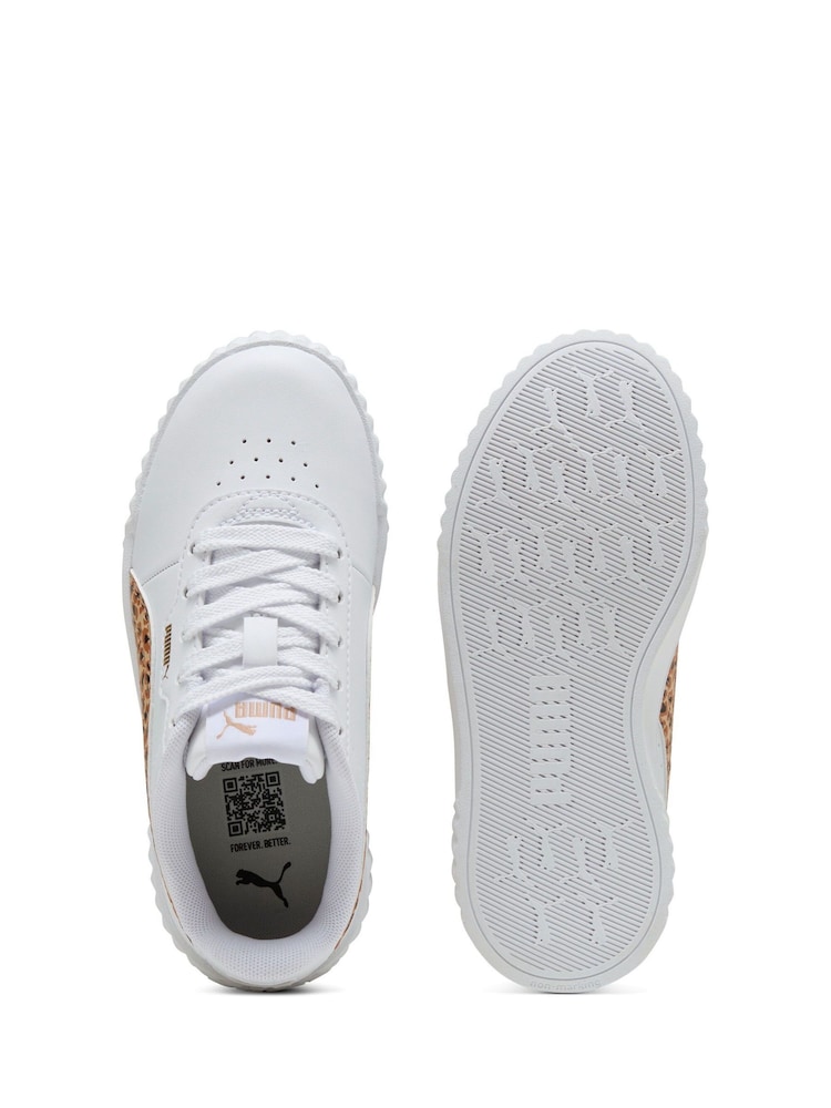Puma White Kids Carina 3.0 Animal Sneakers - Image 4 of 6