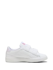 Puma White Kids Smash 3.0 Badges Sneakers - Image 1 of 6