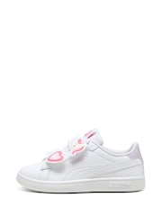 Puma White Kids Smash 3.0 Badges Sneakers - Image 2 of 6