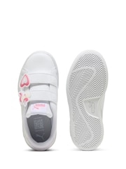 Puma White Kids Smash 3.0 Badges Sneakers - Image 4 of 6