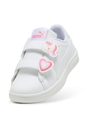Puma White Kids Smash 3.0 Badges Sneakers - Image 5 of 6