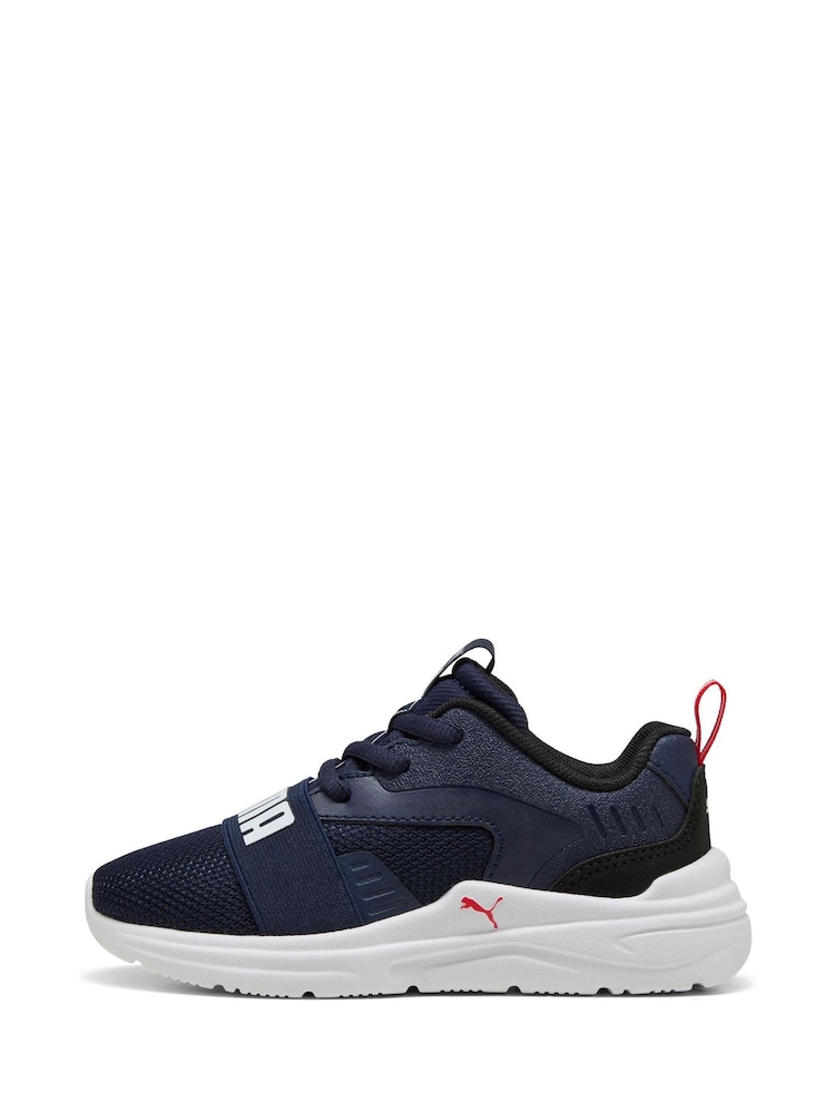 Puma Blue Kids Soft Wired 2 Sneakers - Image 2 of 6