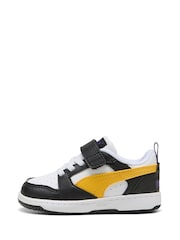 Puma Black Girls Toddlers Rebound V6 Lo Sneakers - Image 3 of 6