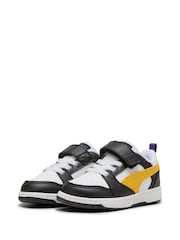 Puma Black Girls Toddlers Rebound V6 Lo Sneakers - Image 4 of 6
