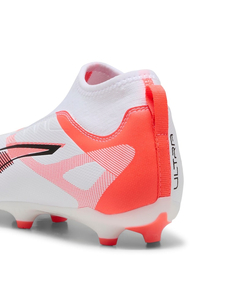 Puma White Boys ULTRA 5 MATCH+ FG/AG Laceless Football Boots - Image 6 of 6