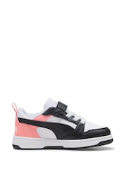 Krijtwit - Puma Kids Rebound V6 Lo Sneakers - Image 1 of 6