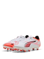 Puma White Womens ULTRA 5 PLAY FG/AG Football Boots - Image 3 of 6