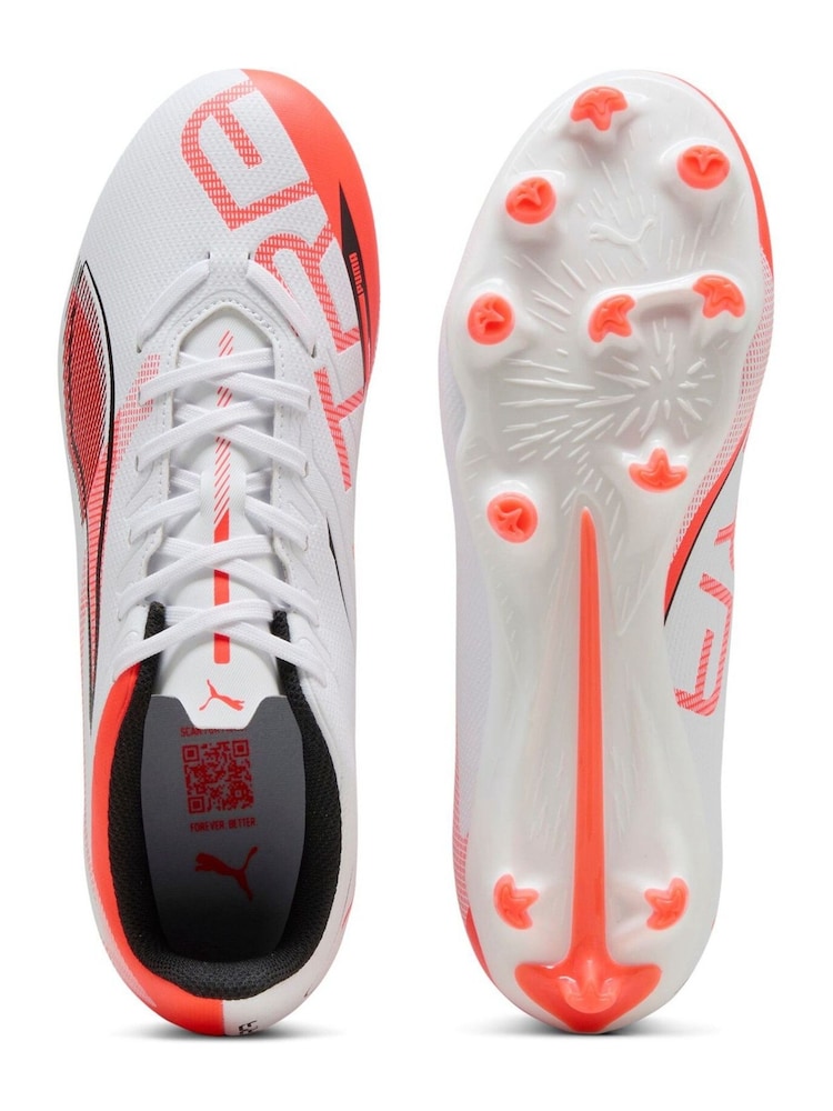 Puma White Womens ULTRA 5 PLAY FG/AG Football Boots - Image 4 of 6