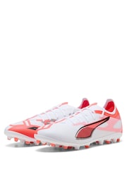Puma White Mens ULTRA 5 MATCH MG Football Boots - Image 2 of 5