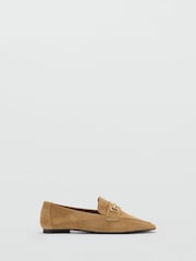 Mango Brown Buckle Suede Mules - Image 1 of 4