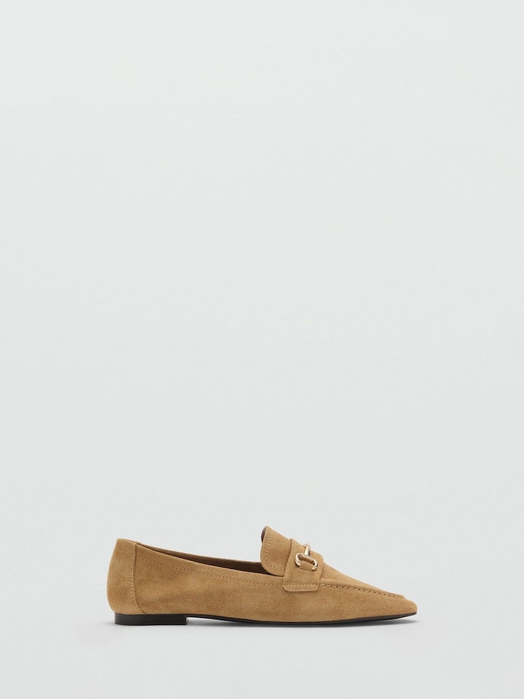 Mango Brown Buckle Suede Mules - Image 1 of 4 Mango Brown Buckle Suede Mules - Image 1 of 4