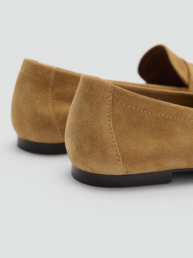 Mango Brown Buckle Suede Mules - Image 4 of 4