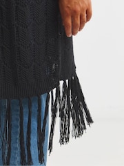 Simply Be Black Fringe Detail Cardigan - Image 4 of 4