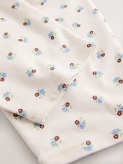 Ecru White Ditsy Floral Barrel Trousers (3mths-7yrs) - Image 4 of 4