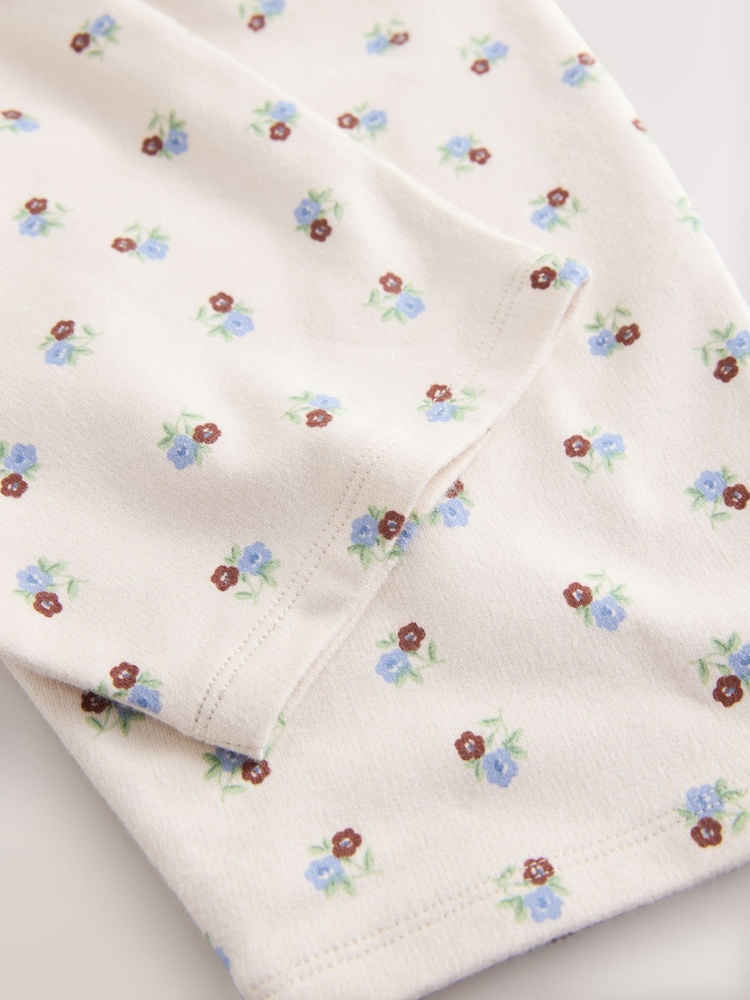 Ecru White Ditsy Floral Barrel Trousers (3mths-7yrs) - Image 4 of 4