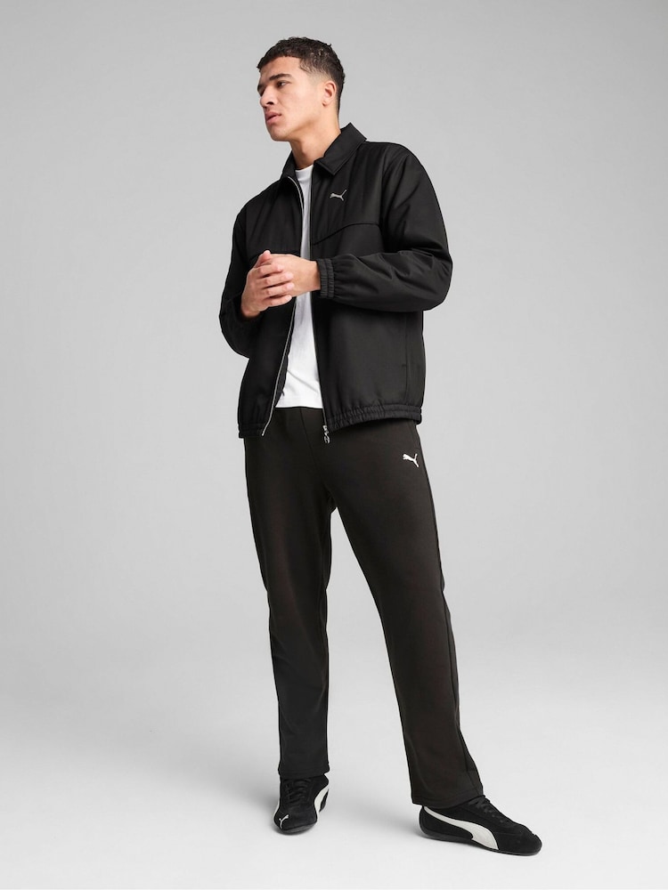 Puma Black Mens Wardrobe Relaxed Retro Football Jacket - Image 1 of 5