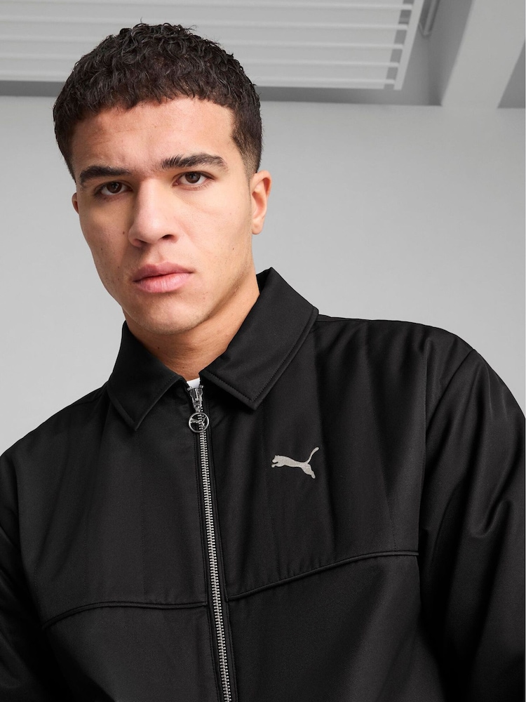 Puma Black Mens Wardrobe Relaxed Retro Football Jacket - Image 2 of 5