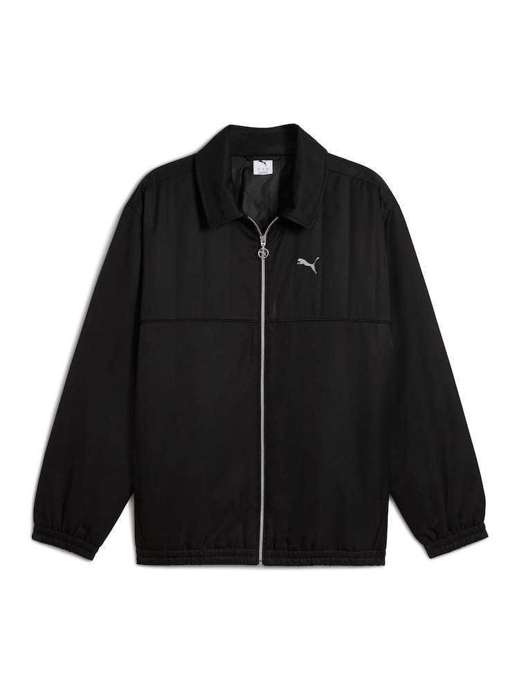 Puma Black Mens Wardrobe Relaxed Retro Football Jacket - Image 5 of 5
