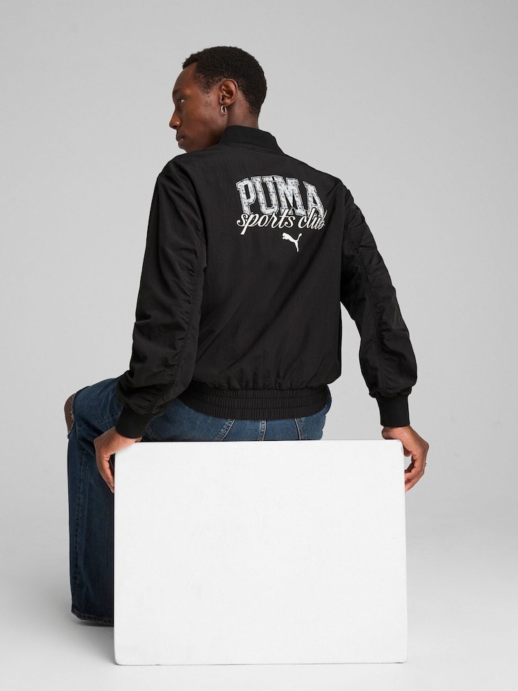 Puma Black Mens Class Bomber Jacket - Image 2 of 5