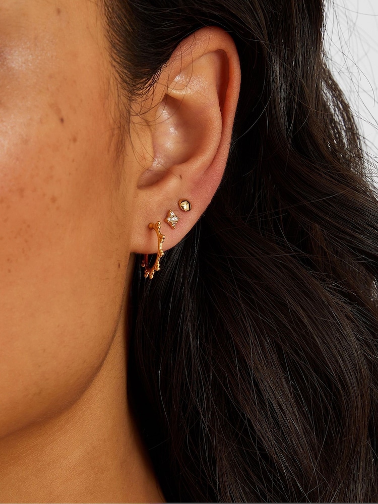 Accessorize 14ct vic and Bobble Hoop Earrings 4 Pack - Slika 2 iz 2