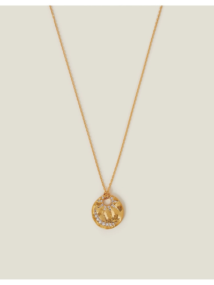 Accessorize 14ct Plated Celestial Diamante Pendant Necklace - Slika 1 iz 4