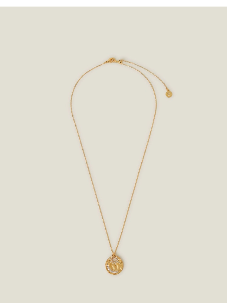 Accessorize 14ct Plated Celestial Diamante Pendant Necklace - Slika 2 iz 4