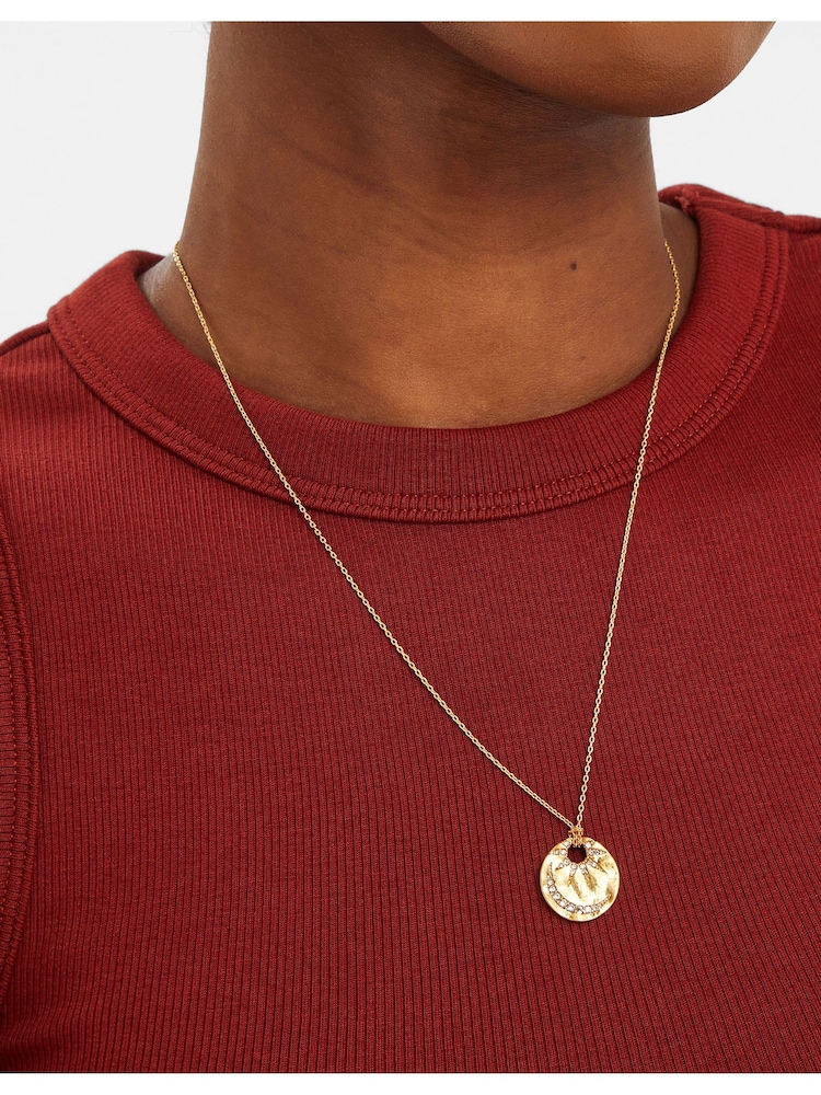 Accessorize 14ct Plated Celestial Diamante Pendant Necklace - Slika 4 iz 4