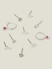 Accessorize Sterling Sparkle Stud and Hoop Earrings 5 Pack - Slika 1 iz 2