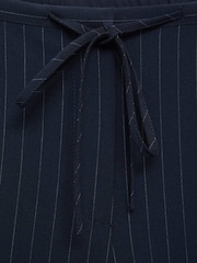 Mango Navy Chalk Stripe Straight Trousers - Image 7 of 7