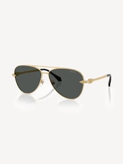 Versace Gold Ve2283 Pilot Sunglasses - Image 1 of 5