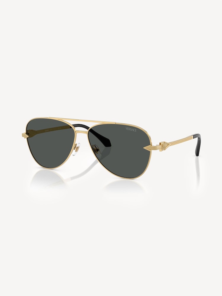 Versace Gold Ve2283 Pilot Sunglasses - Image 1 of 5